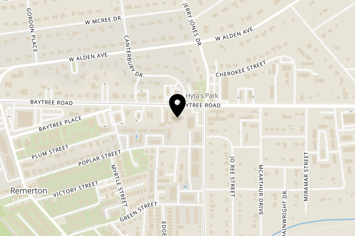 Map showing the location of Big Nicks Juke Joint on 1201 Baytree Rd in Valdosta